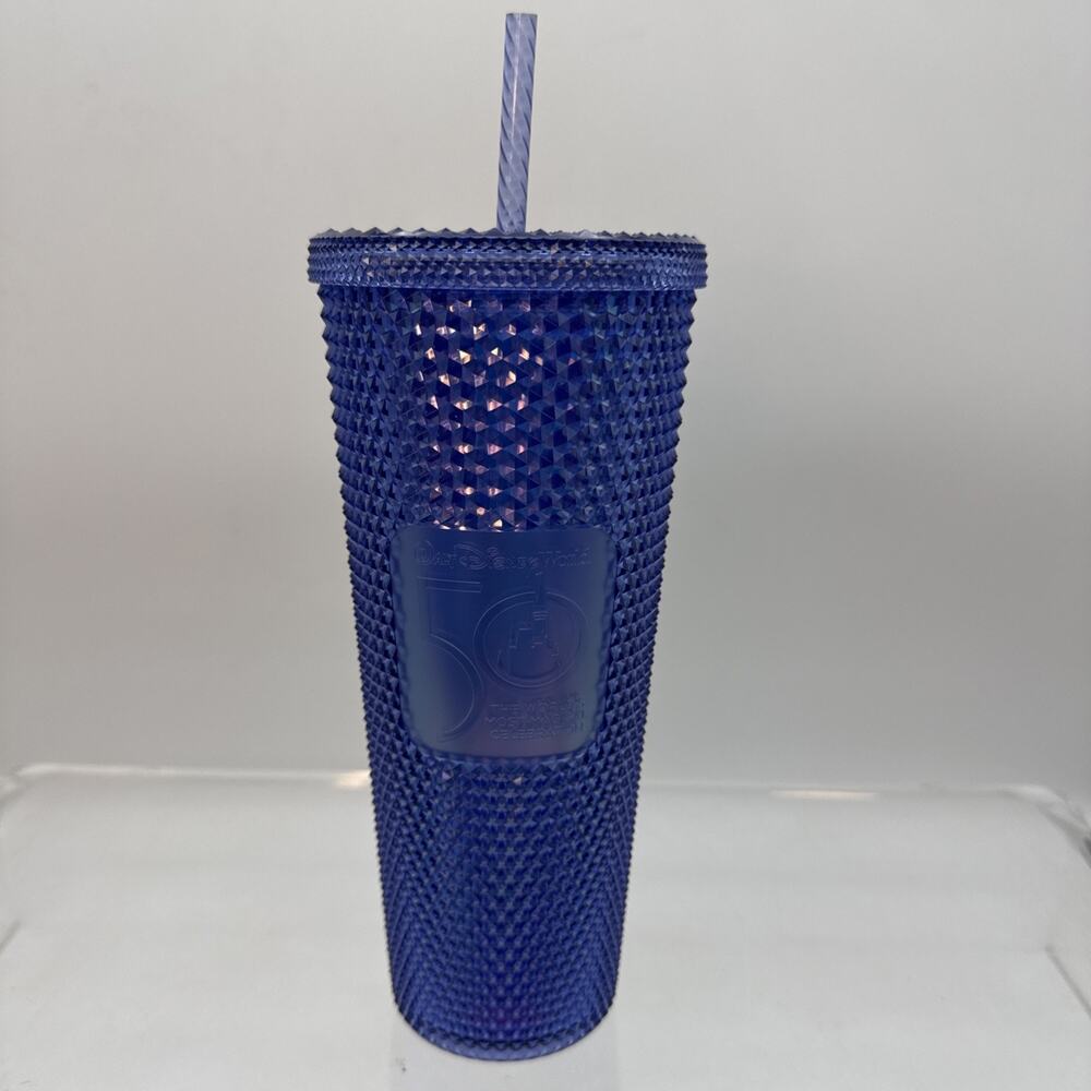 Starbucks Periwinkle Walt Disney World 50th Anniversary Tumbler Straw 24 OZ Cup